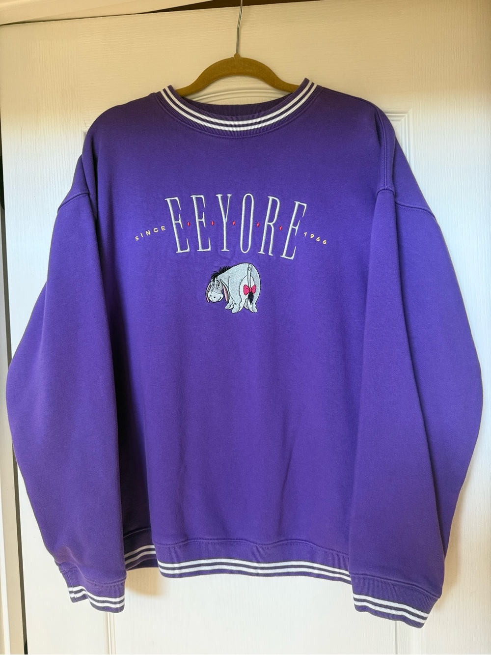 Disney Parks Purple Eeyore Crewneck Sweatshirt